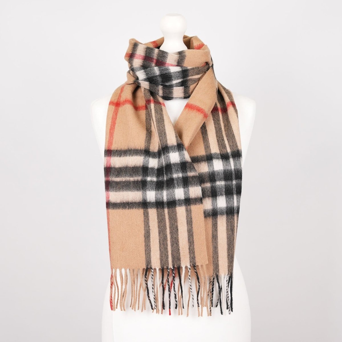 Edinburgh 100% Lambswool Scarf – Premium Soft Wool Wrap - Enlarged Off Centered Scotty Thom Camel - Heritage Of Scotland -