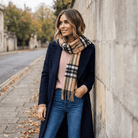 Edinburgh 100% Lambswool Scarf – Premium Soft Wool Wrap - Enlarged Off Centered Scotty Thom Camel - Heritage Of Scotland -