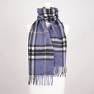 Edinburgh 100% Lambswool Scarf – Premium Soft Wool Wrap - Enlarged Off Centred Scotty Denim - Heritage Of Scotland -
