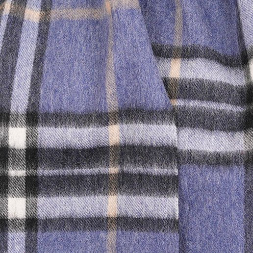 Edinburgh 100% Lambswool Scarf – Premium Soft Wool Wrap - Enlarged Off Centred Scotty Denim - Heritage Of Scotland -