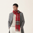 Edinburgh 100% Lambswool Scarf – Premium Soft Wool Wrap - Enlarged Off Centred Scotty Thom Red - Heritage Of Scotland -