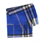 Edinburgh 100% Lambswool Scarf – Premium Soft Wool Wrap - Enlarged Off-Centred Scotty Thom Ultramarine - Heritage Of Scotland -