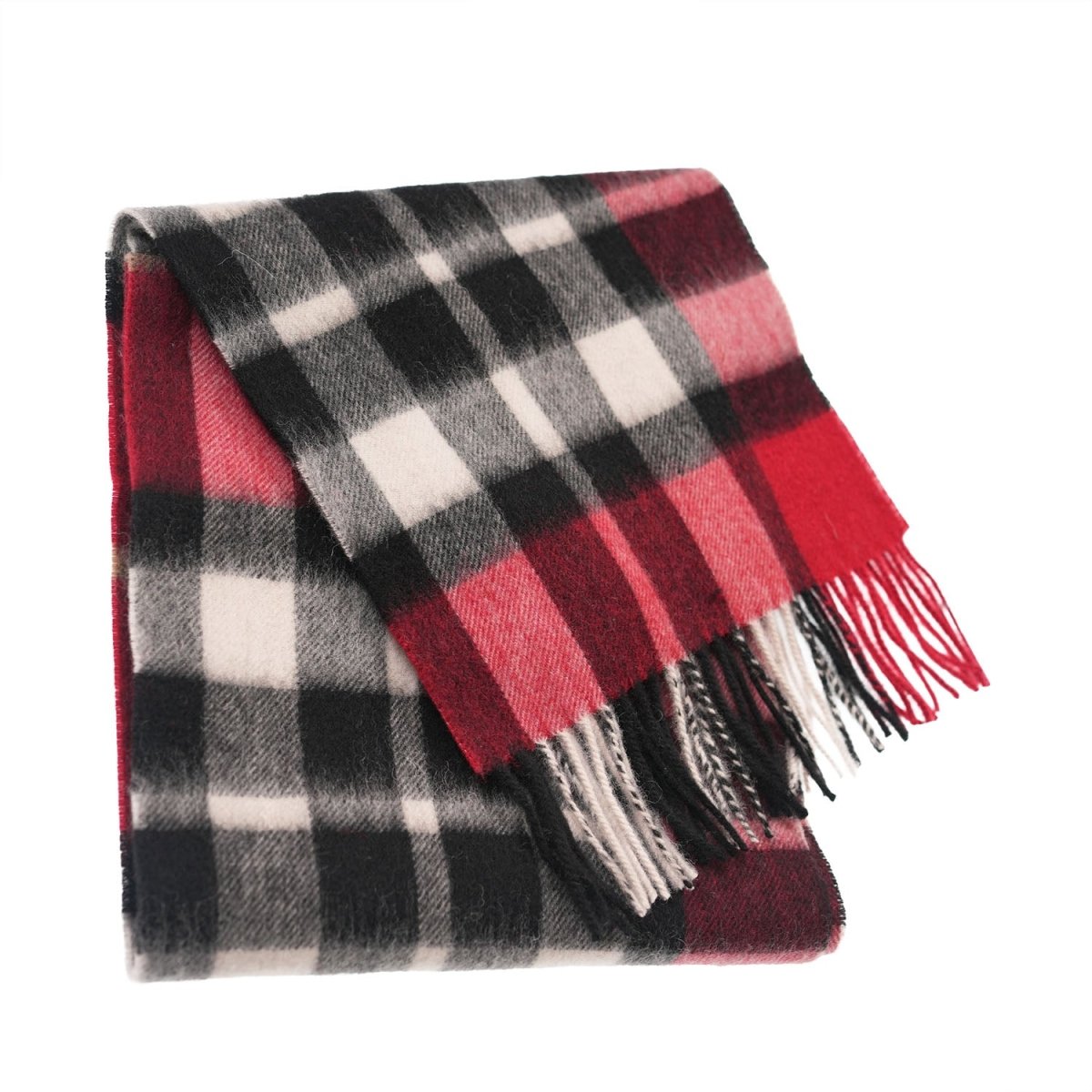 Edinburgh 100% Lambswool Scarf – Premium Soft Wool Wrap - Exploded Scotty Thomson Red - Heritage Of Scotland -