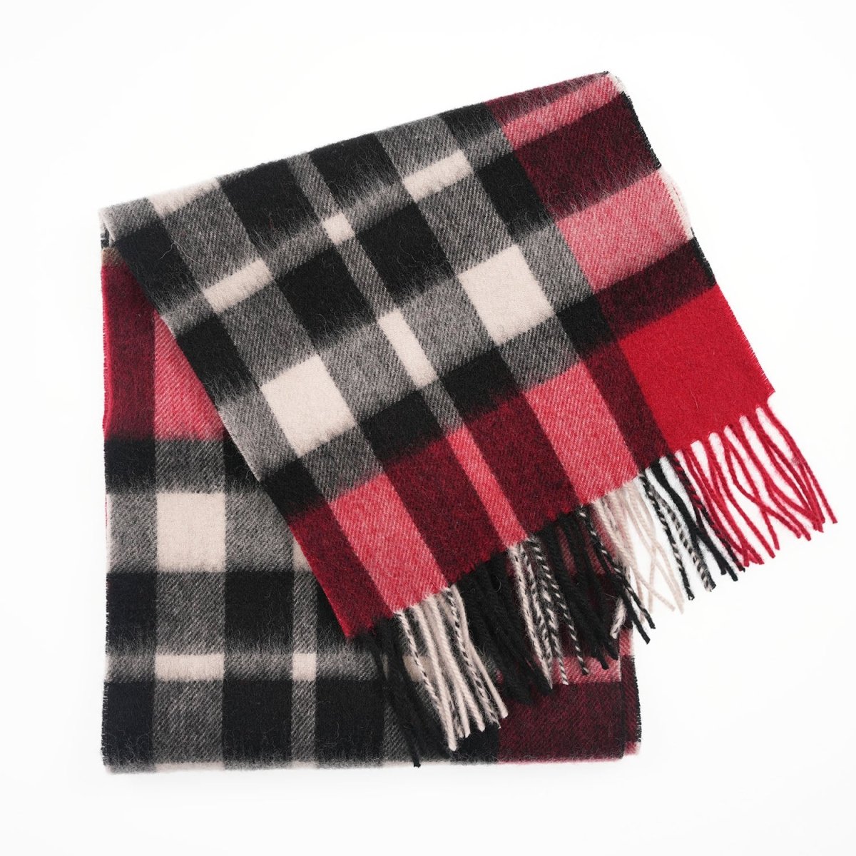 Edinburgh 100% Lambswool Scarf – Premium Soft Wool Wrap - Exploded Scotty Thomson Red - Heritage Of Scotland -