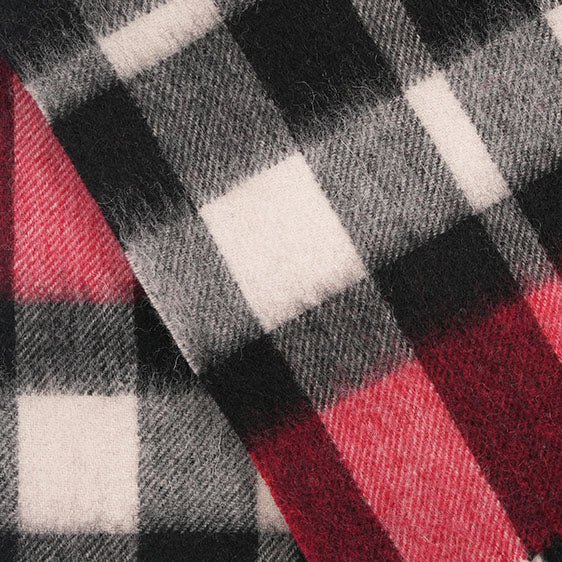 Edinburgh 100% Lambswool Scarf – Premium Soft Wool Wrap - Exploded Scotty Thomson Red - Heritage Of Scotland -