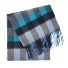 Edinburgh 100% Lambswool Scarf – Premium Soft Wool Wrap - Giant Chequer Navy/Blue - Heritage Of Scotland -