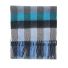 Edinburgh 100% Lambswool Scarf – Premium Soft Wool Wrap - Giant Chequer Navy/Blue - Heritage Of Scotland -