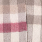 Edinburgh 100% Lambswool Scarf – Premium Soft Wool Wrap - Giant Chequer - Pink and Taupe - Heritage Of Scotland -
