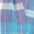 Edinburgh 100% Lambswool Scarf – Premium Soft Wool Wrap - Heivon Check - Denim - Aqua - Lazuli - Heritage Of Scotland -