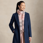 Edinburgh 100% Lambswool Scarf – Premium Soft Wool Wrap - Henold Light Pink and Derby Grey - Heritage Of Scotland -