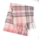 Edinburgh 100% Lambswool Scarf – Premium Soft Wool Wrap - Henold Light Pink and Derby Grey - Heritage Of Scotland -