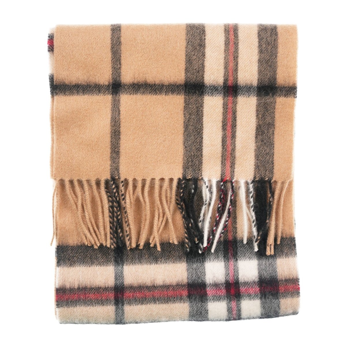 Edinburgh 100% Lambswool Scarf – Premium Soft Wool Wrap - Large Off Centre Thomson Camel - Heritage Of Scotland -