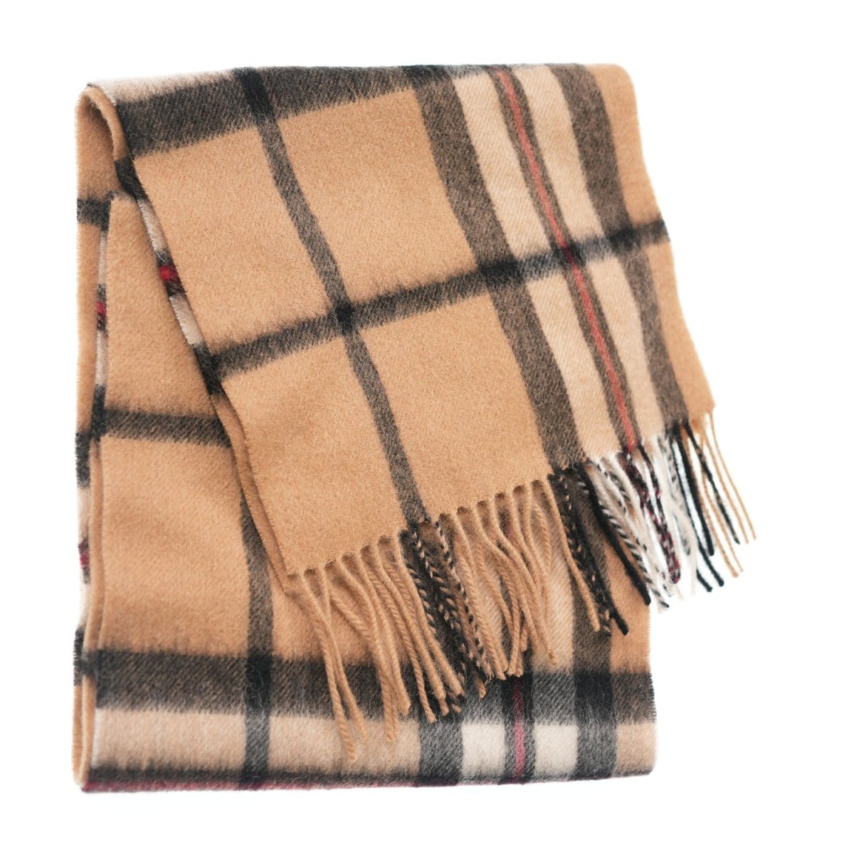 Edinburgh 100% Lambswool Scarf – Premium Soft Wool Wrap - Large Off Centre Thomson Camel - Heritage Of Scotland -