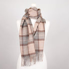 Edinburgh 100% Lambswool Scarf – Premium Soft Wool Wrap - Mackellar Natural - Heritage Of Scotland -