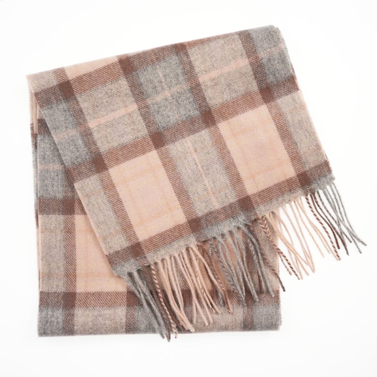 Edinburgh 100% Lambswool Scarf – Premium Soft Wool Wrap - Mackellar Natural - Heritage Of Scotland -