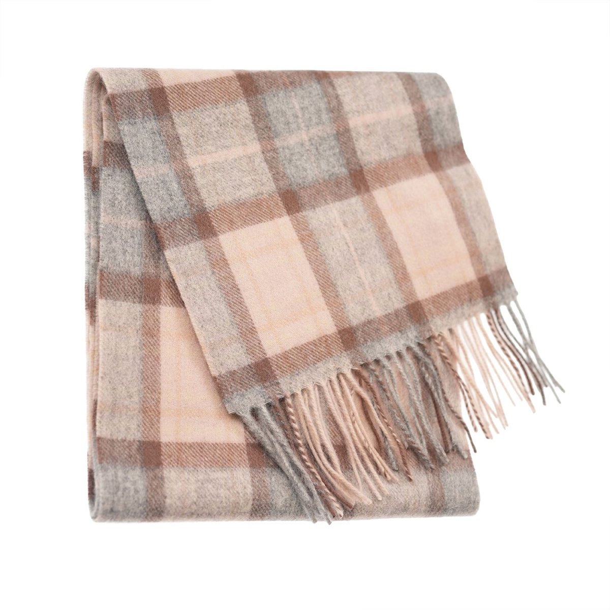 Edinburgh 100% Lambswool Scarf – Premium Soft Wool Wrap - Mackellar Natural - Heritage Of Scotland -