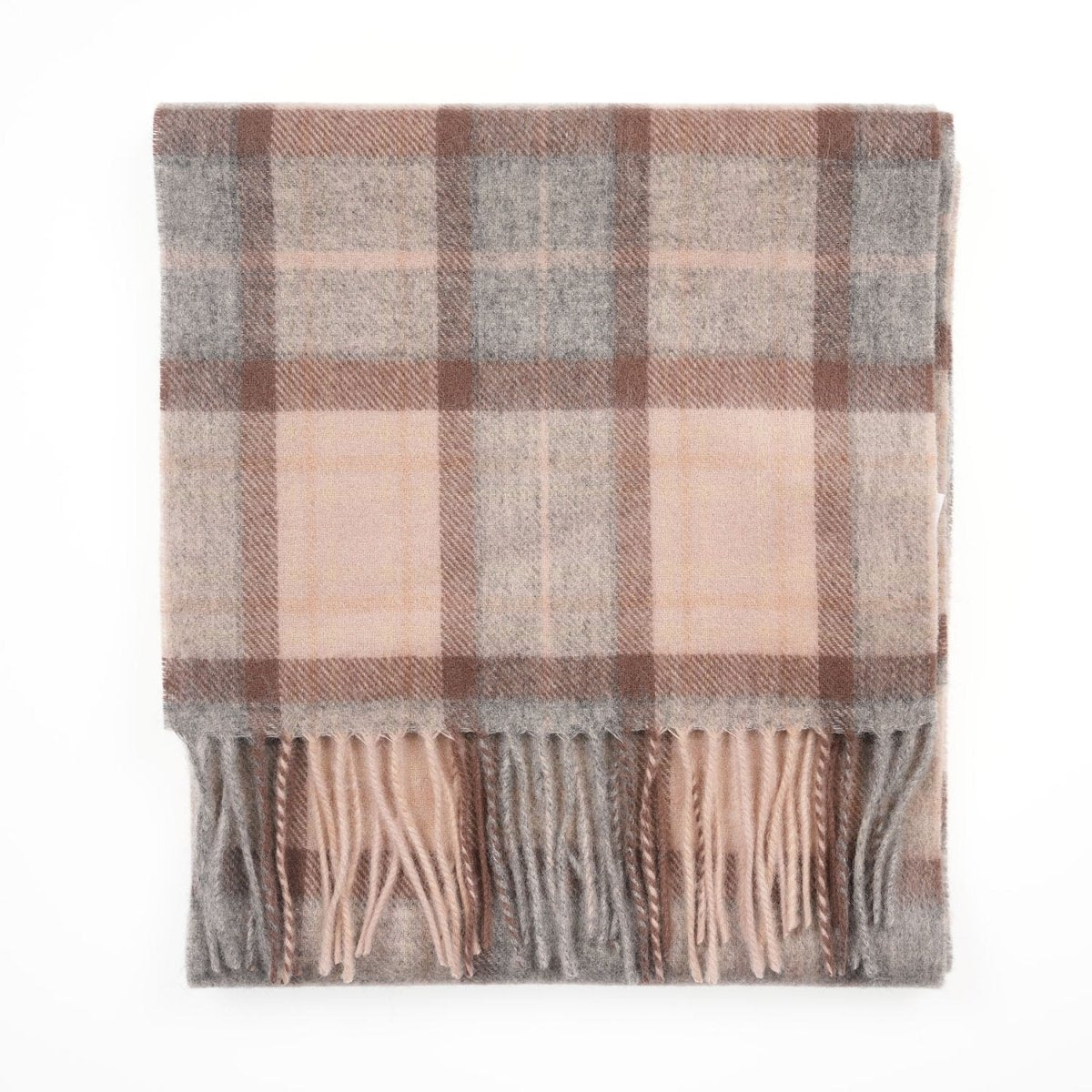 Edinburgh 100% Lambswool Scarf – Premium Soft Wool Wrap - Mackellar Natural - Heritage Of Scotland -