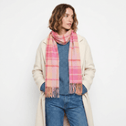 Edinburgh 100% Lambswool Scarf – Premium Soft Wool Wrap - Mill Check Ginger - Heritage Of Scotland -