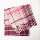 Edinburgh 100% Lambswool Scarf – Premium Soft Wool Wrap - Mill Check Pink - Heritage Of Scotland -