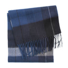 Edinburgh 100% Lambswool Scarf – Premium Soft Wool Wrap - Mixed Check - Blue - Heritage Of Scotland -