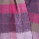 Edinburgh 100% Lambswool Scarf – Premium Soft Wool Wrap - Mixed Check - Heather/Pink - Heritage Of Scotland -
