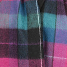 Edinburgh 100% Lambswool Scarf – Premium Soft Wool Wrap - Mixed Check - Magenta and Black - Heritage Of Scotland -
