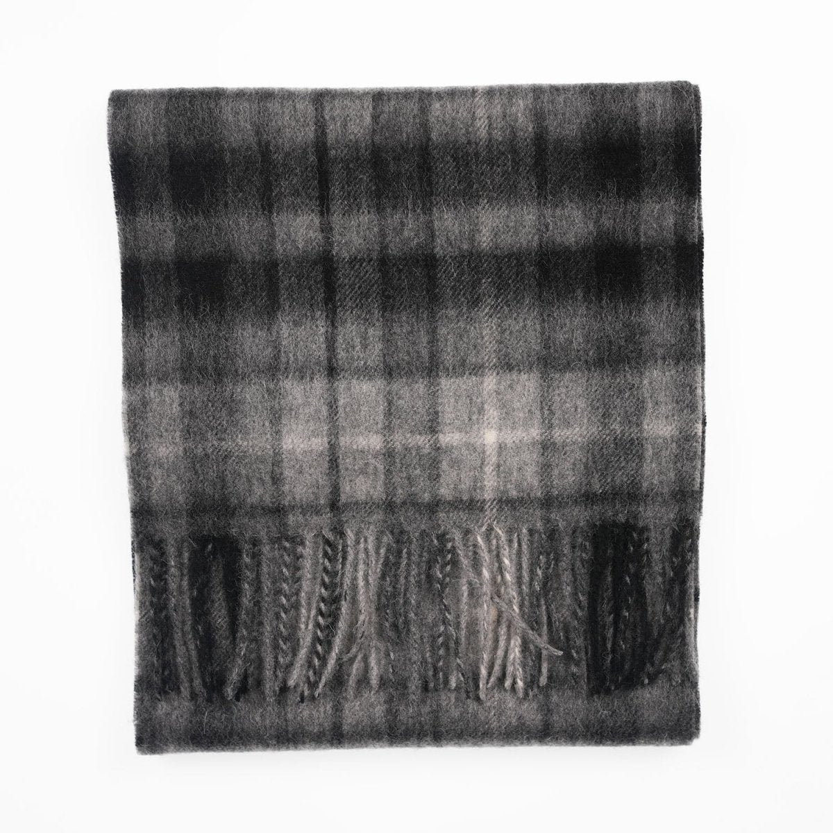 Edinburgh 100% Lambswool Scarf – Premium Soft Wool Wrap - MONOCHROME BUCHANAN - Heritage Of Scotland -