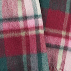 Edinburgh 100% Lambswool Scarf – Premium Soft Wool Wrap - Myriad Check - Khaki/Bordeaux - Heritage Of Scotland -