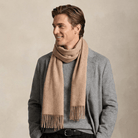 Edinburgh 100% Lambswool Scarf – Premium Soft Wool Wrap - Natural - Heritage Of Scotland -