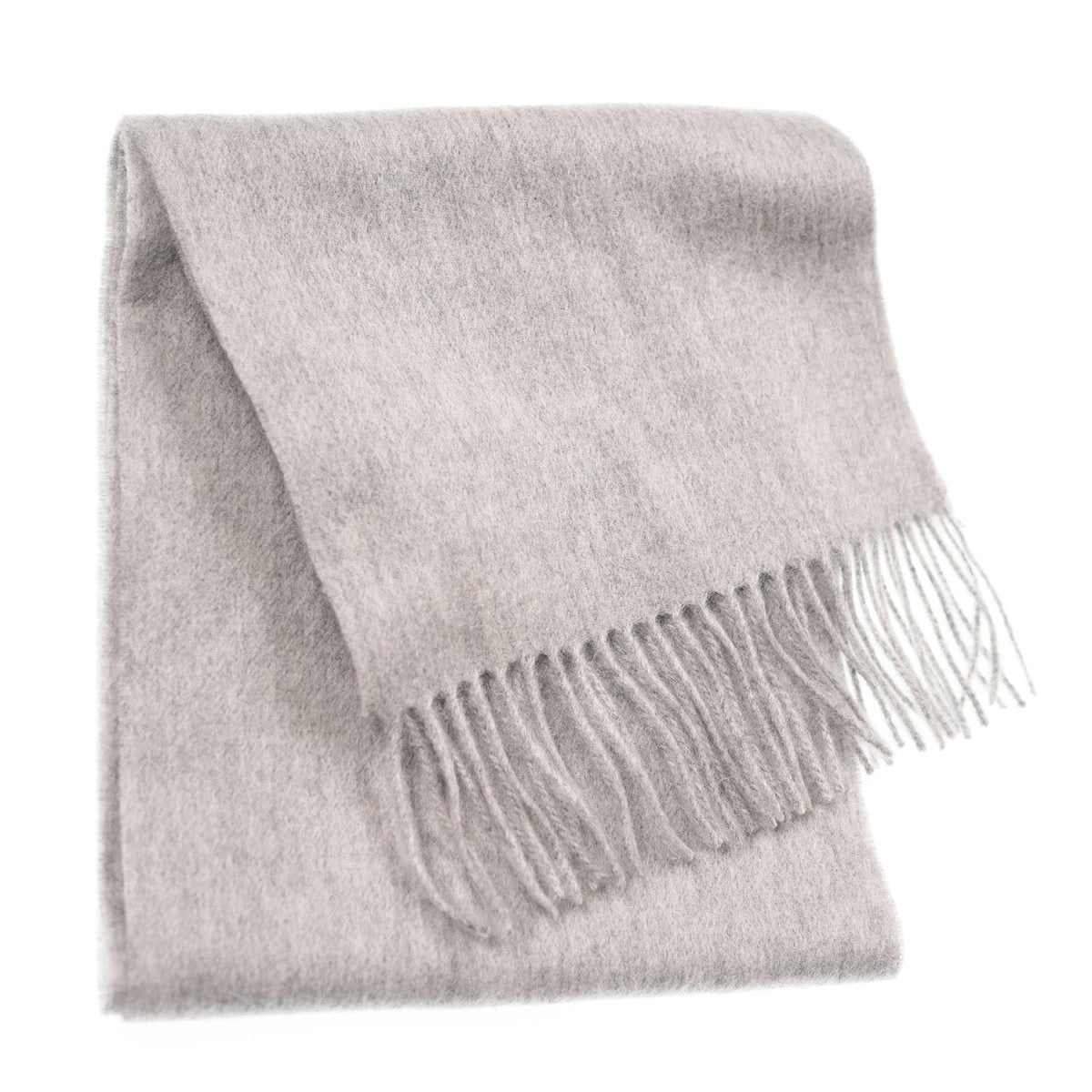 Edinburgh 100% Lambswool Scarf – Premium Soft Wool Wrap - Oyster Grey - Heritage Of Scotland -