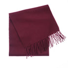Edinburgh 100% Lambswool Scarf - Premium Soft Wool Wrap - Plain Maroon - Heritage Of Scotland -