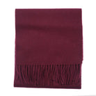 Edinburgh 100% Lambswool Scarf - Premium Soft Wool Wrap - Plain Maroon - Heritage Of Scotland -