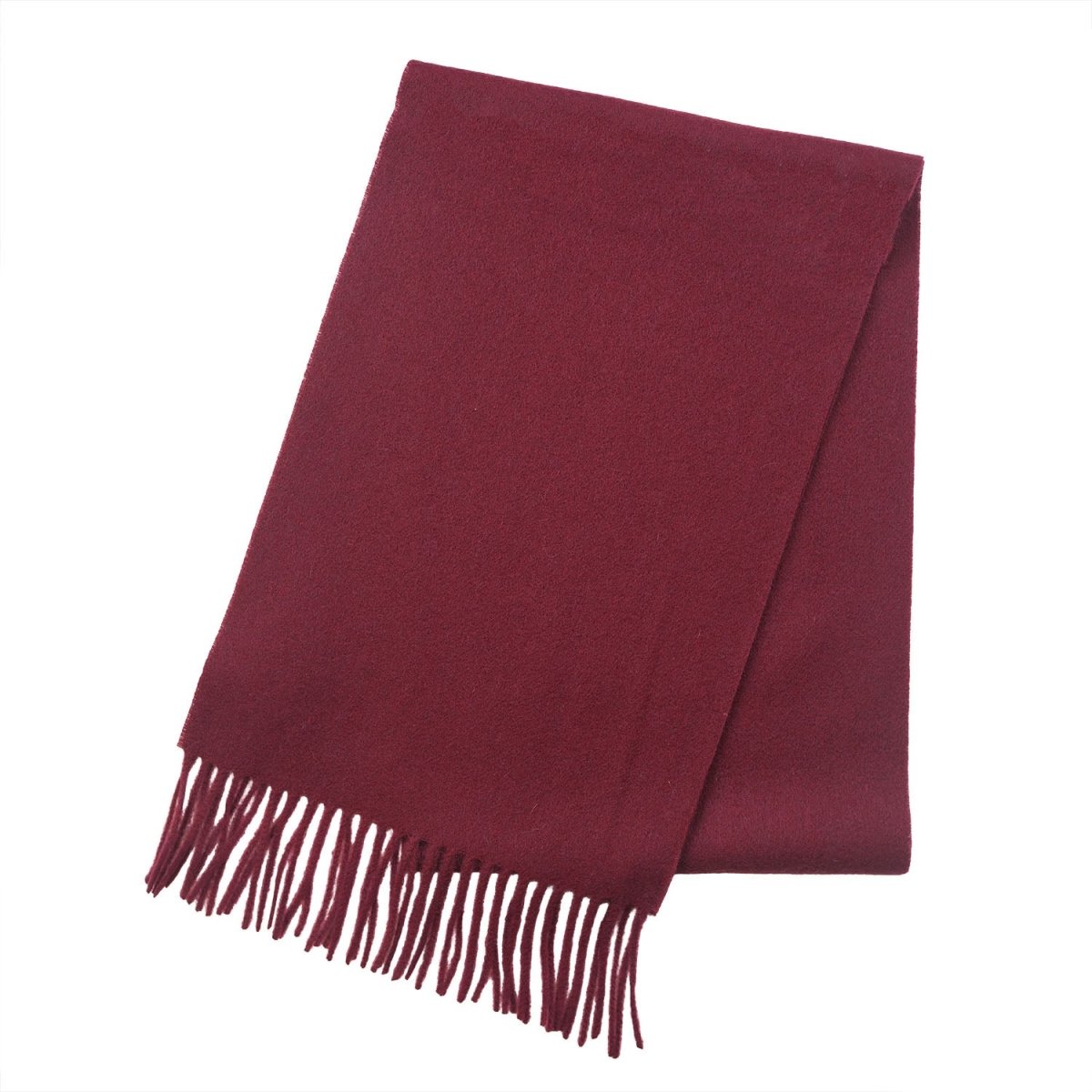 Edinburgh 100% Lambswool Scarf - Premium Soft Wool Wrap - Plain Maroon - Heritage Of Scotland -