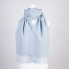 Edinburgh 100% Lambswool Scarf – Premium Soft Wool Wrap - Saxe Blue - Heritage Of Scotland -