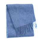 Edinburgh 100% Lambswool Scarf – Premium Soft Wool Wrap - Soft Denim - Heritage Of Scotland -