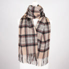 Edinburgh 100% Lambswool Scarf – Premium Soft Wool Wrap - Stewart Camel - Heritage Of Scotland -