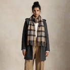 Edinburgh 100% Lambswool Scarf – Premium Soft Wool Wrap - Stewart Camel - Heritage Of Scotland -