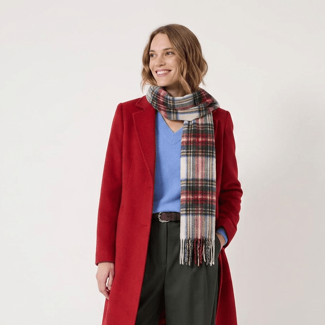 Edinburgh 100% Lambswool Scarf – Premium Soft Wool Wrap - Stewart Dress - Heritage Of Scotland -