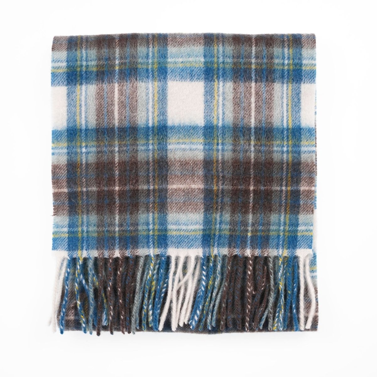 Edinburgh 100% Lambswool Scarf – Premium Soft Wool Wrap - Stewart Muted Blue - Heritage Of Scotland -