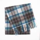 Edinburgh 100% Lambswool Scarf – Premium Soft Wool Wrap - Stewart Muted Blue - Heritage Of Scotland -