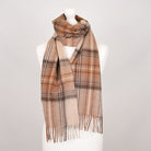 Edinburgh 100% Lambswool Scarf – Premium Soft Wool Wrap - Stewart Natural Dress - Heritage Of Scotland -