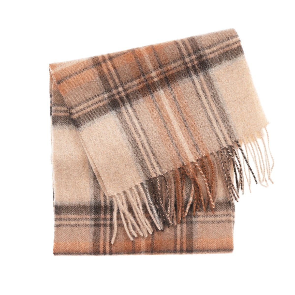 Edinburgh 100% Lambswool Scarf – Premium Soft Wool Wrap - Stewart Natural Dress - Heritage Of Scotland -