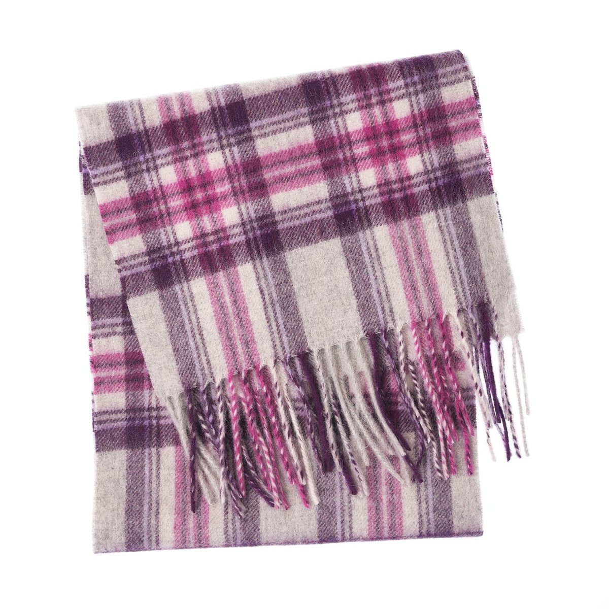 Edinburgh 100% Lambswool Scarf – Premium Soft Wool Wrap - Stewart Purple - Heritage Of Scotland -