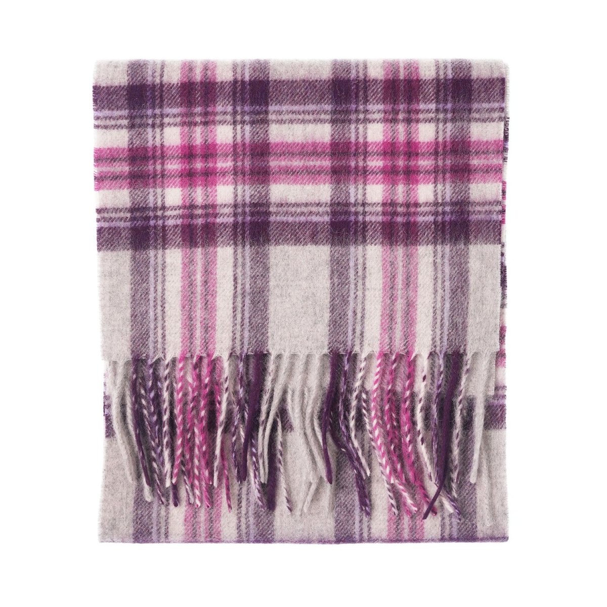 Edinburgh 100% Lambswool Scarf – Premium Soft Wool Wrap - Stewart Purple - Heritage Of Scotland -