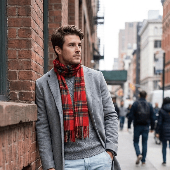 Edinburgh 100% Lambswool Scarf – Premium Soft Wool Wrap - Stewart Royal - Heritage Of Scotland -
