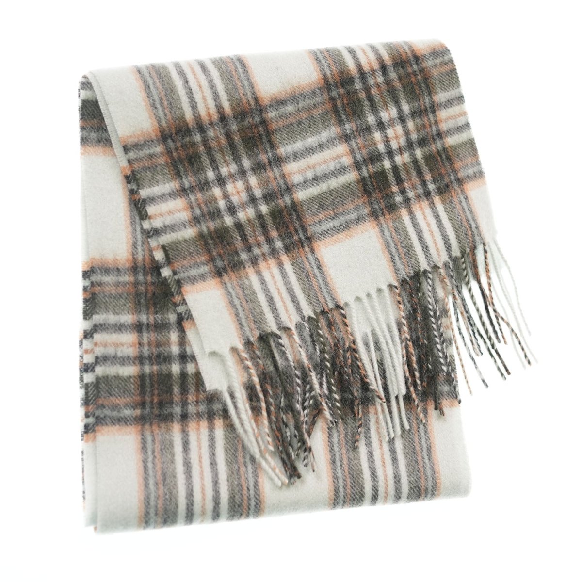 Edinburgh 100% Lambswool Scarf – Premium Soft Wool Wrap - Stewart Vintage Duck Egg - Heritage Of Scotland -