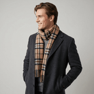 Edinburgh 100% Lambswool Scarf – Premium Soft Wool Wrap - Thomson Camel - Heritage Of Scotland -