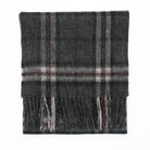 Edinburgh 100% Lambswool Scarf – Premium Soft Wool Wrap - Thomson Charcoal - Heritage Of Scotland -