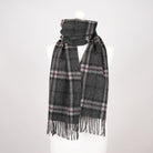 Edinburgh 100% Lambswool Scarf – Premium Soft Wool Wrap - Thomson Charcoal - Heritage Of Scotland -