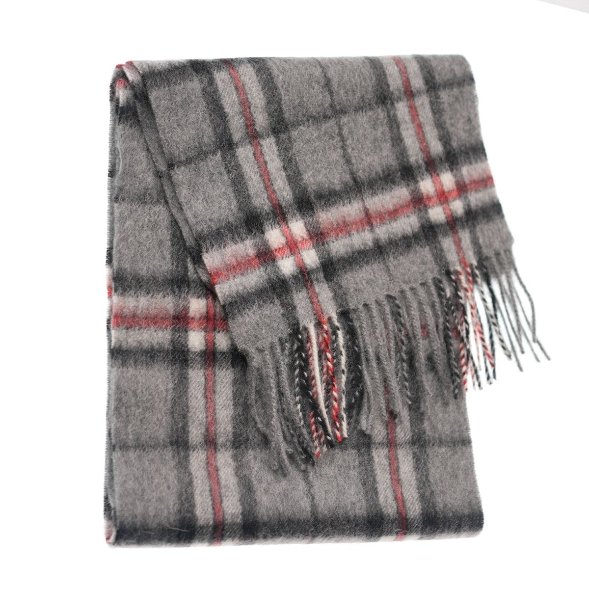 Edinburgh 100% Lambswool Scarf – Premium Soft Wool Wrap - Thomson Grey - Heritage Of Scotland -